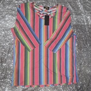 L&B Multicolor Striped Top